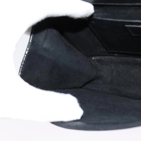 SAINT LAURENT Studs Chain Shoulder Bag Leather Black Gold Auth bs29263 - Picture 11 of 16